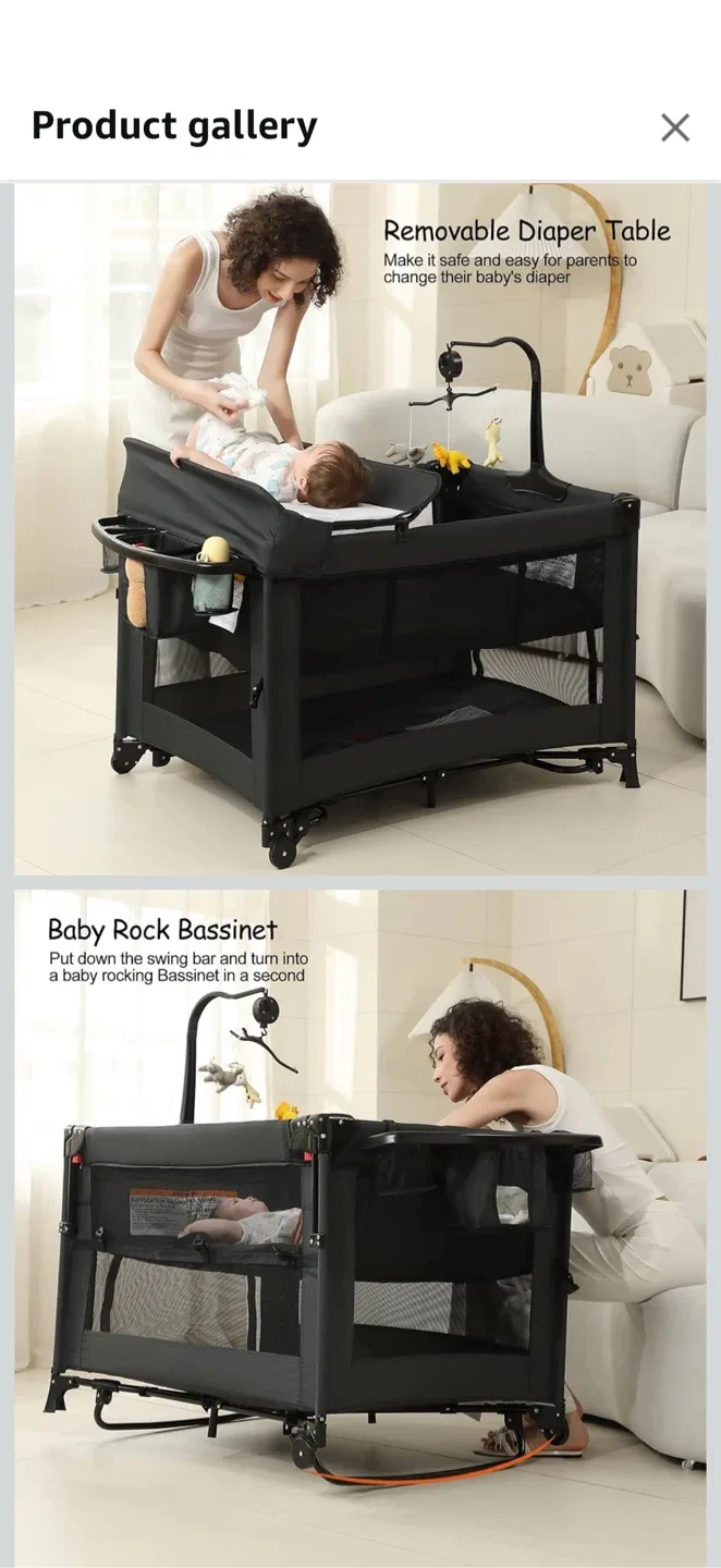 5-in-1 Bassinet/Playpen - In Great Condition image indicator(3)