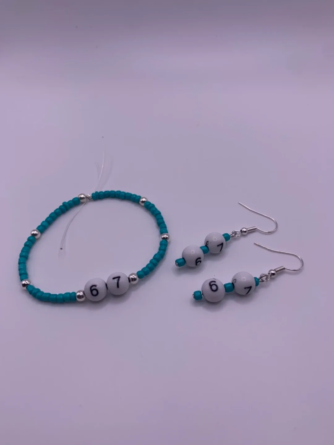 67 Handmade Beaded Bracelet & Earring Set image indicator(3)
