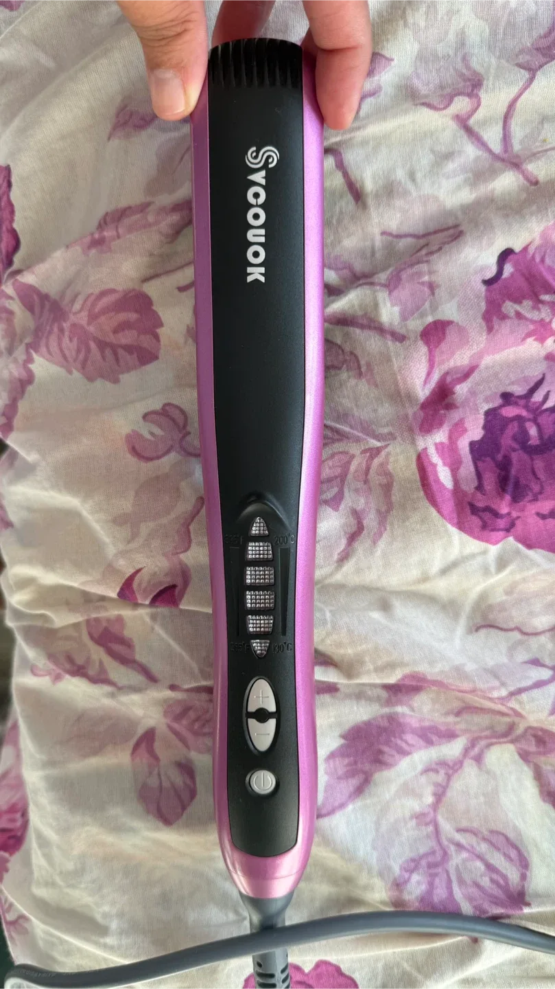 Sygouok Hair Straightener Brush - Pink image indicator(2)