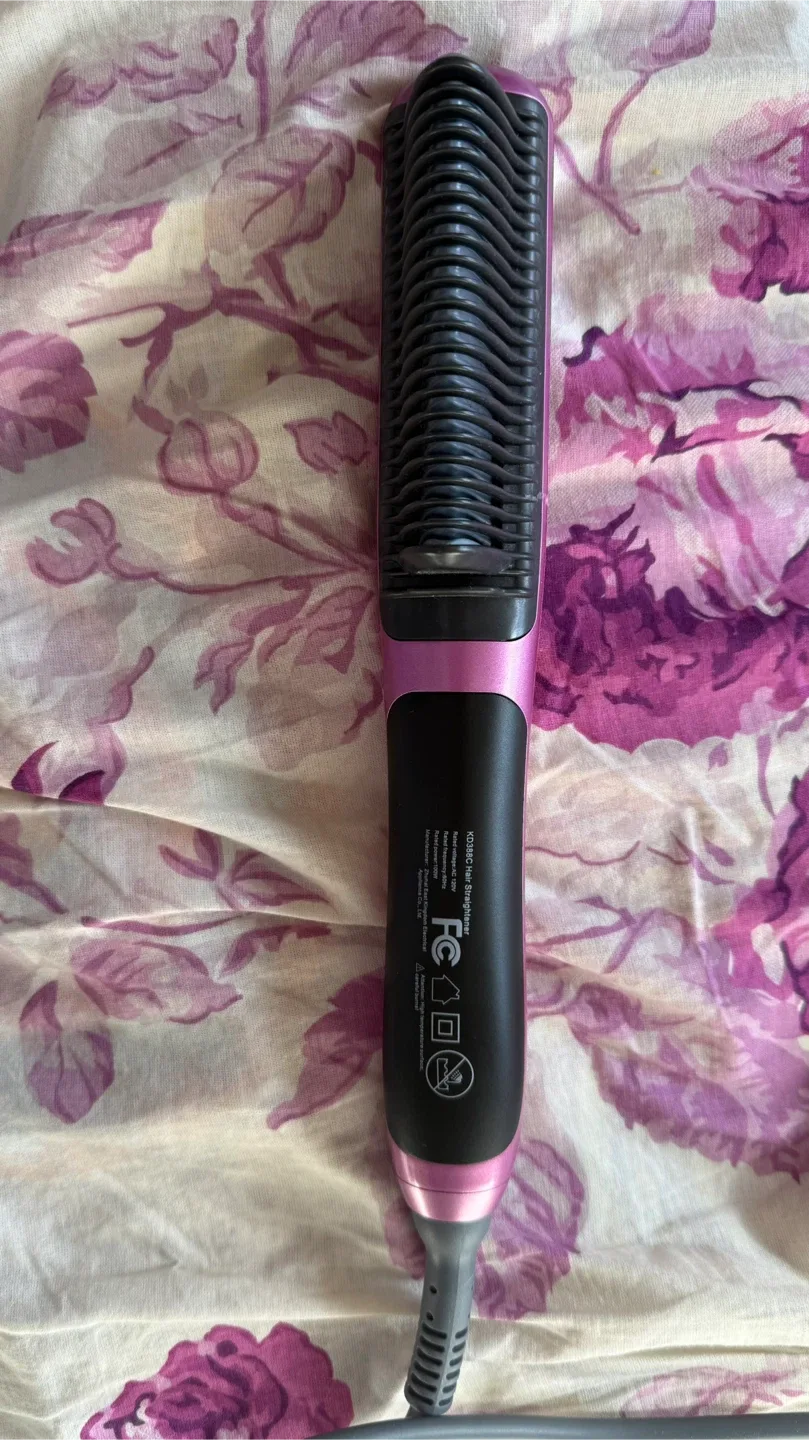Sygouok Hair Straightener Brush - Pink image indicator(4)