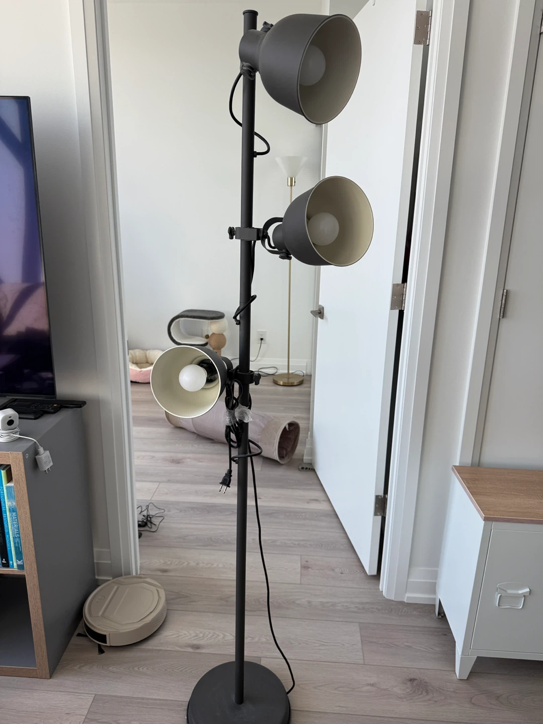 IKEA - Triple Head Floor Lamp - Grey