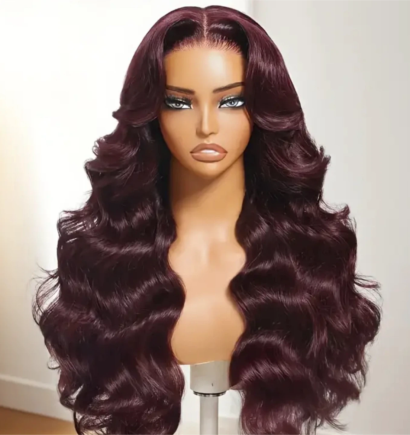 Burgundy Lace Front Wig human hair - photo 2