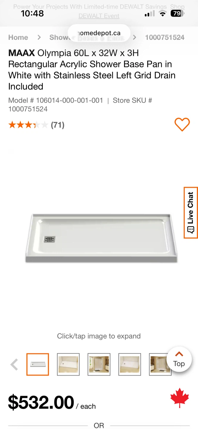 Shower Pan 60”x32” - photo 3
