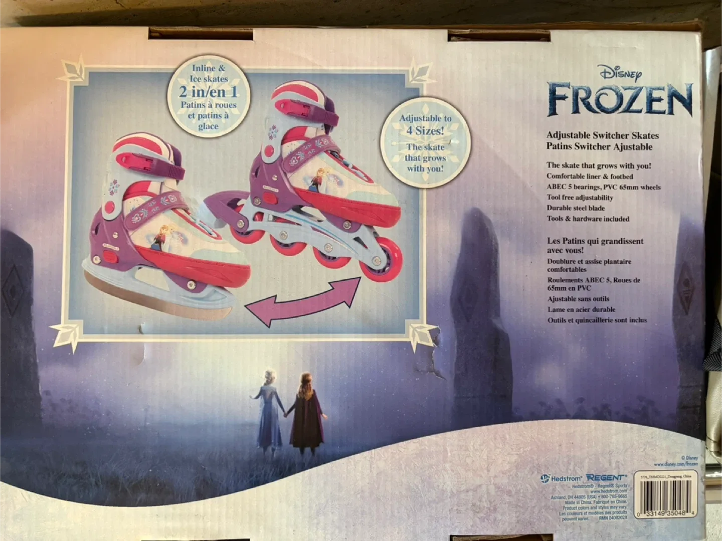 Disney Frozen Adjustable Inline & Ice Skates Y8-11 image indicator(2)