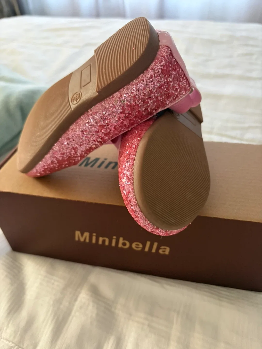 Minibella Pink Glitter Ballet Flats - Size 26 (US 10) image indicator(2)