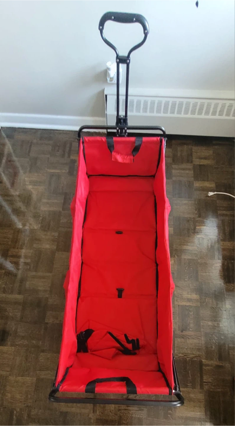 MAC Sports Collapsible Folding Outdoor Utility Wagon - Red - photo 4