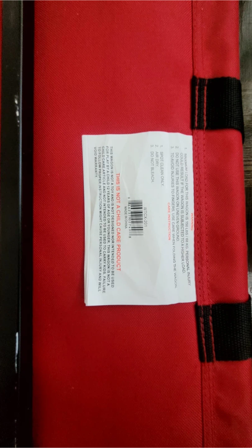 MAC Sports Collapsible Folding Outdoor Utility Wagon - Red - photo 3