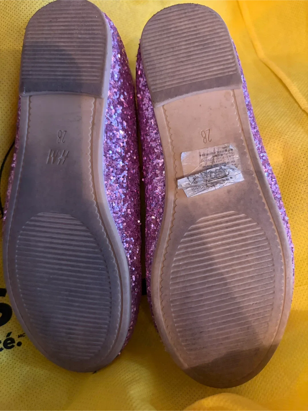 H&M Girl's Glitter Ballet Flats - Size 28 image indicator(2)