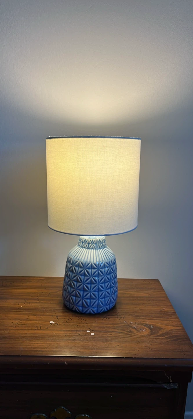 Blue Ceramic Table Lamp - photo 2
