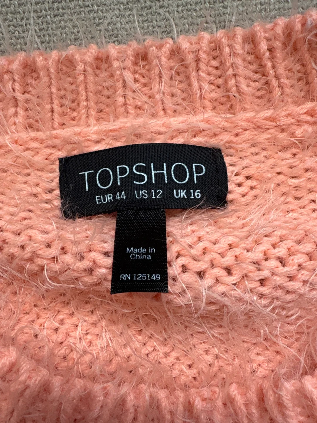 Topshop tangerine Sweater - Size US 12 thumbnail