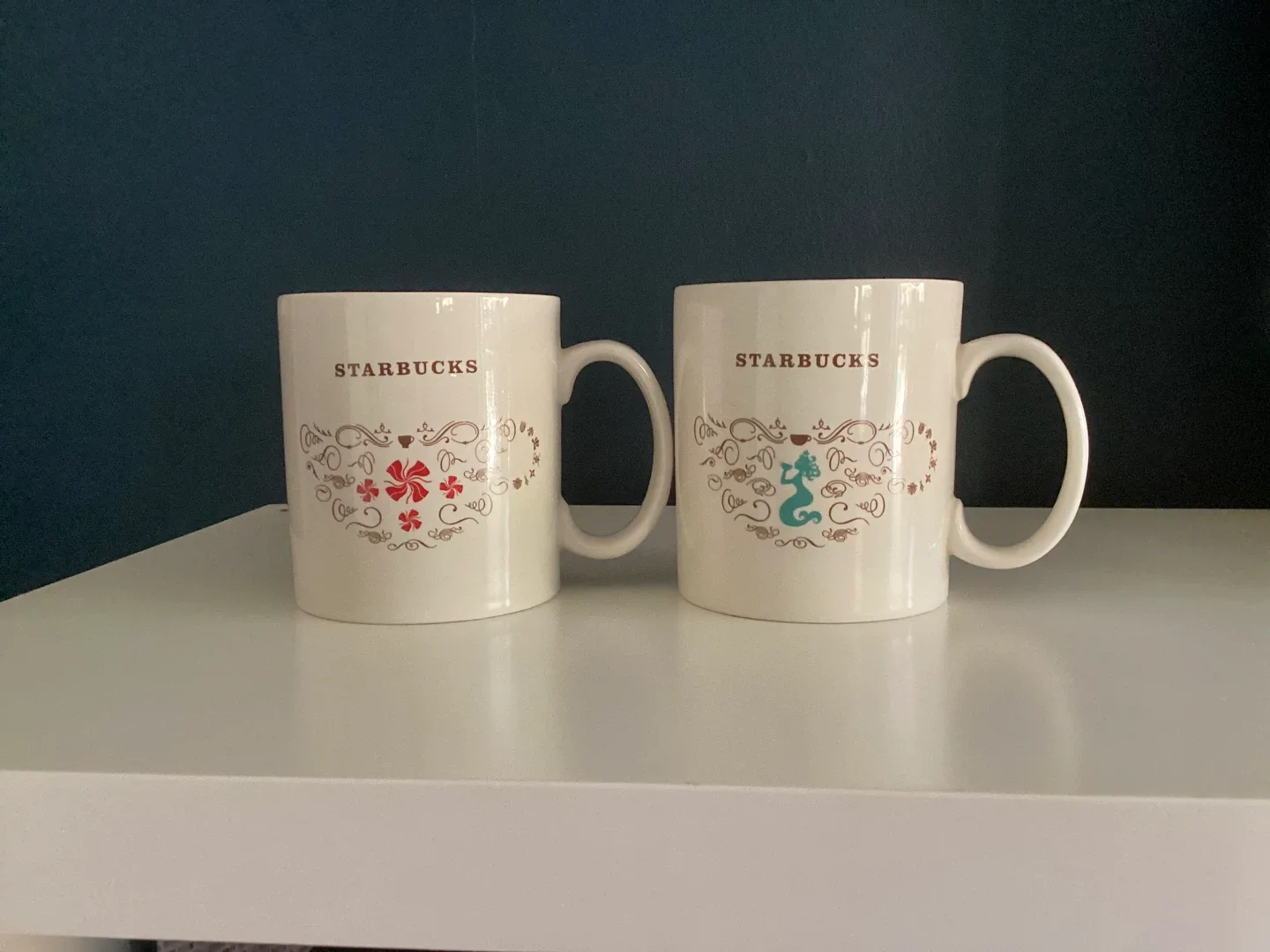 Collectible Set of Two Starbucks Squiggle Mugs 🥕 thumbnail