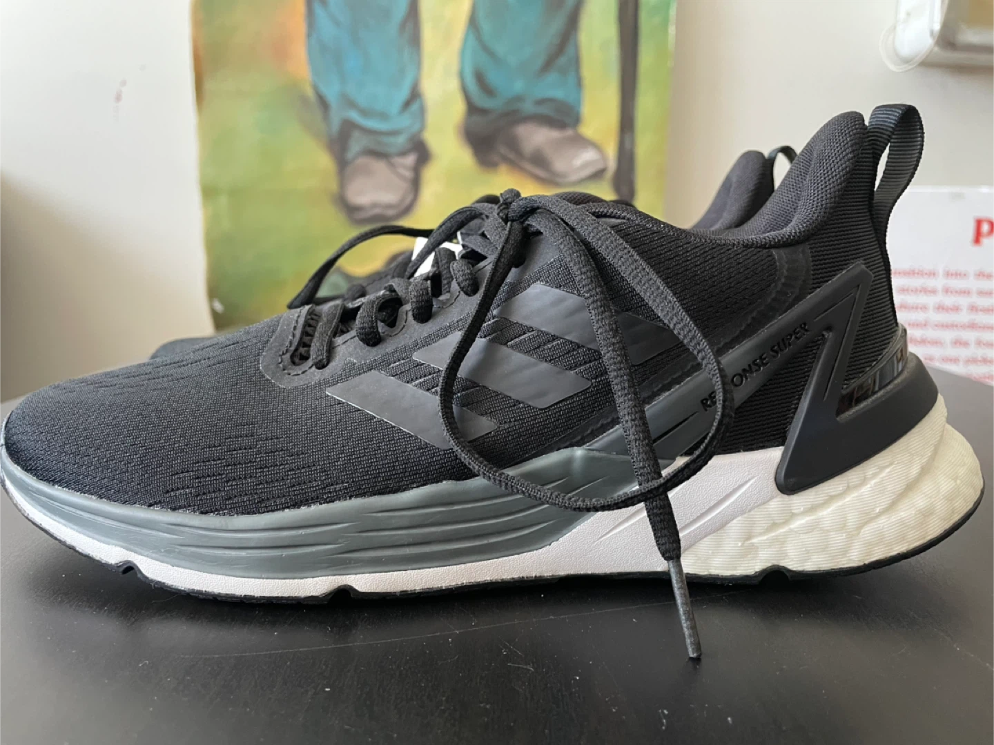 New Adidas Response Super Black Running Shoes - photo 2