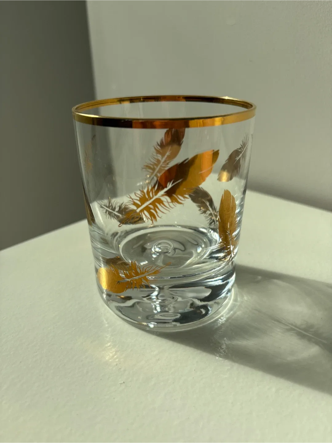 Gold Feathered Cocktail Glass 🧡 thumbnail