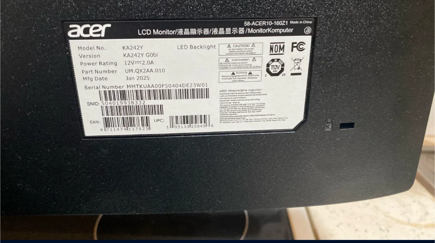 Acer Monitor image indicator(6)