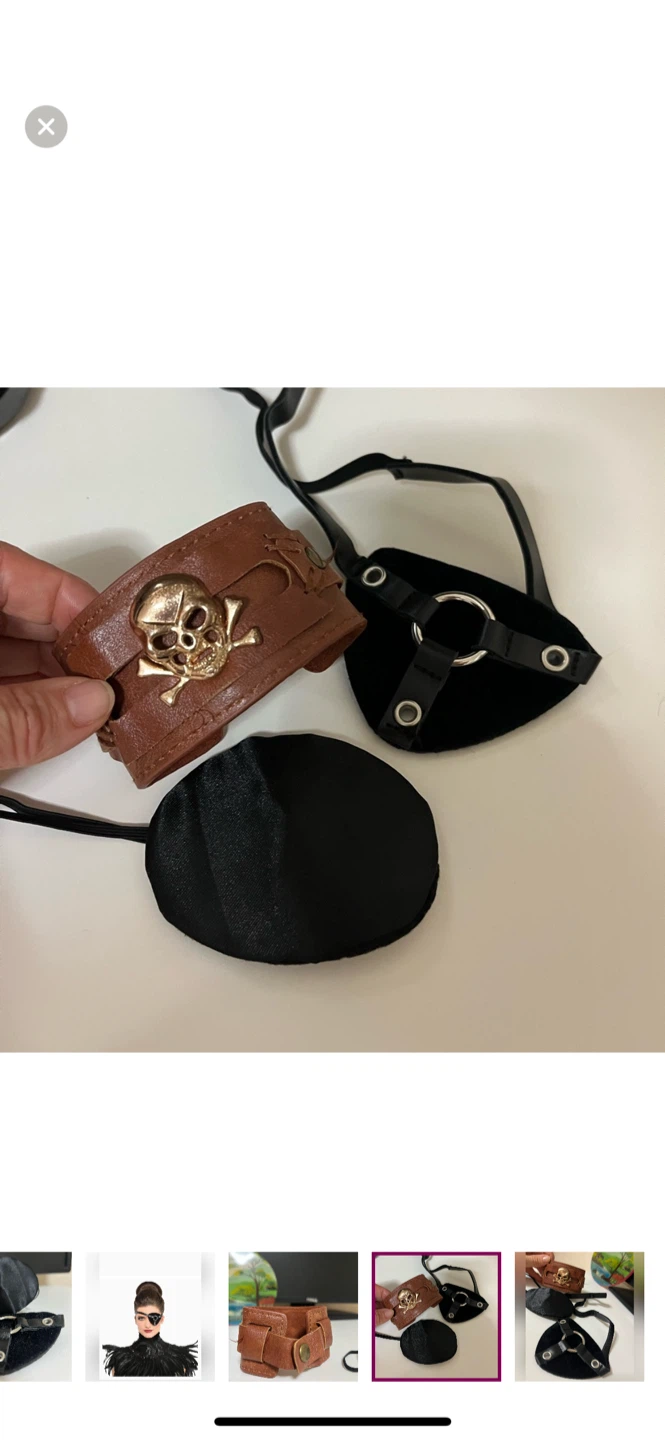 Leather Skull Bracelet & Eye Patches - photo 2