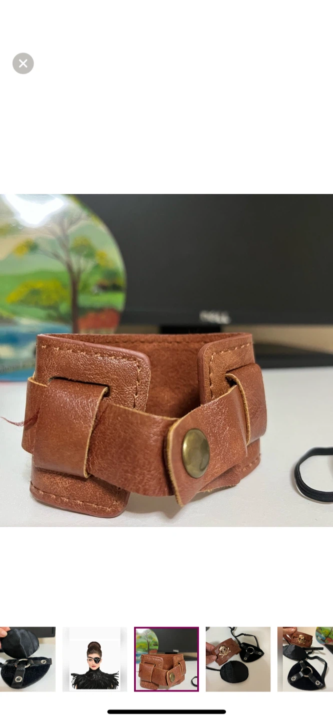 Leather Skull Bracelet & Eye Patches - photo 5