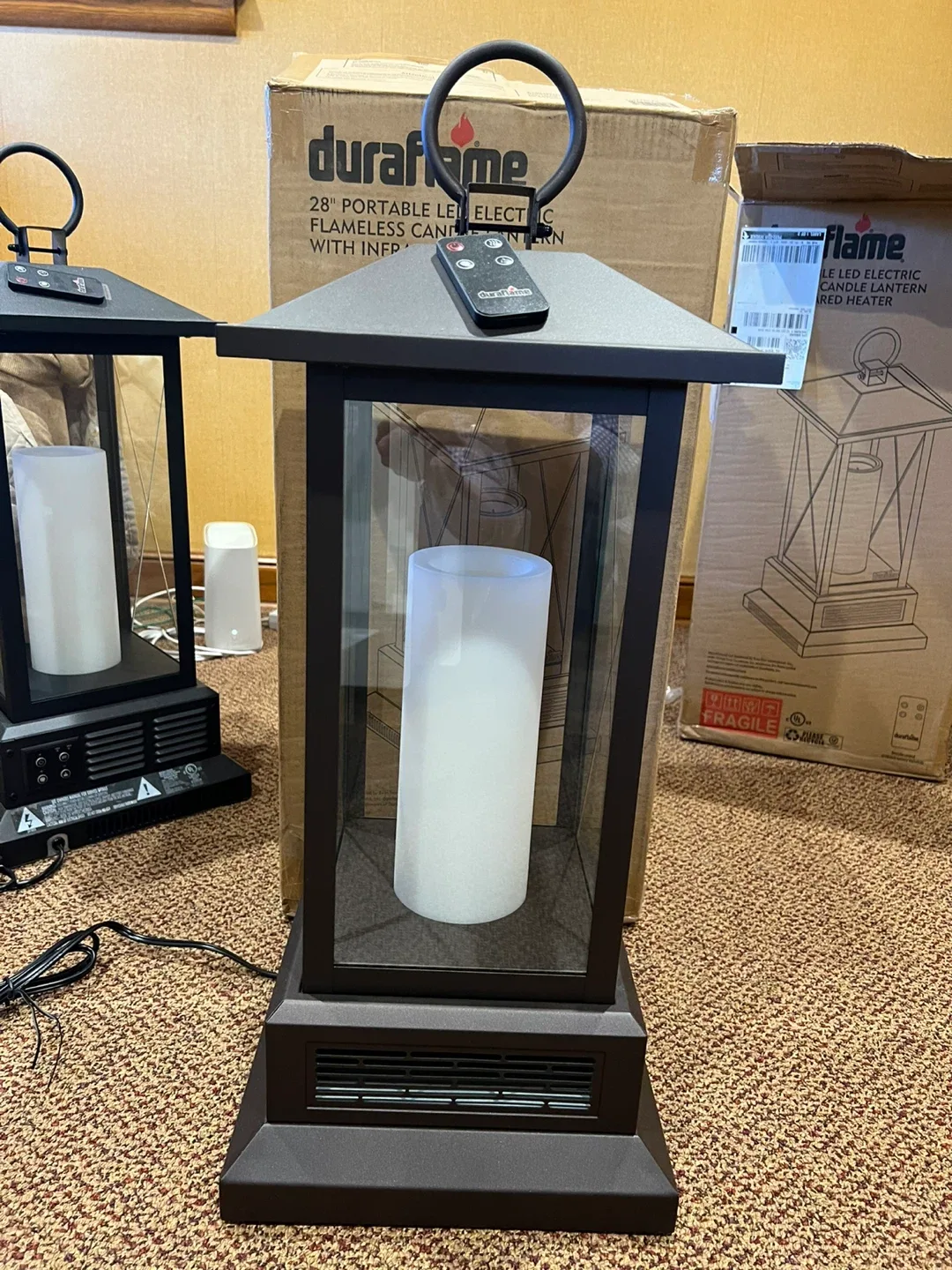 2 Duraflame 28”Portable LED Electric Lanterns w/Heater 🧡 thumbnail