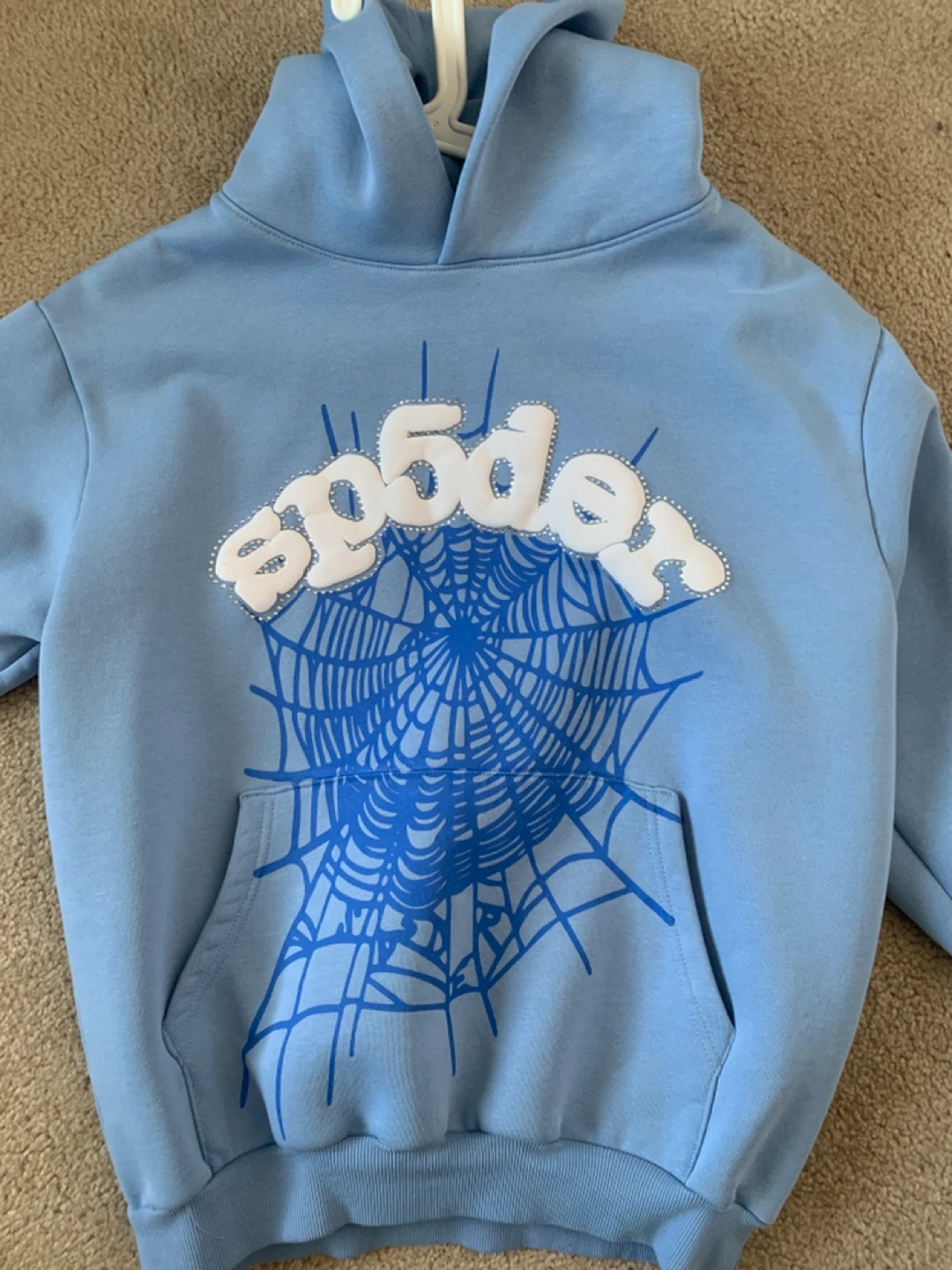 Sp5der Hoodie - Blue, Size S