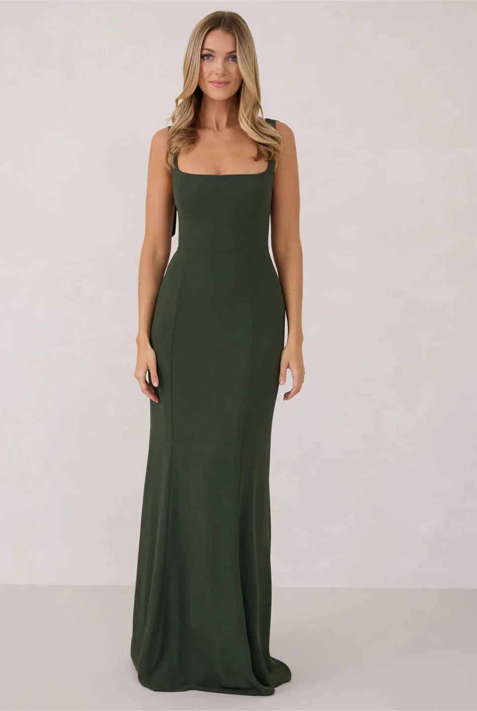 Park and fifth green bridesmaid dress