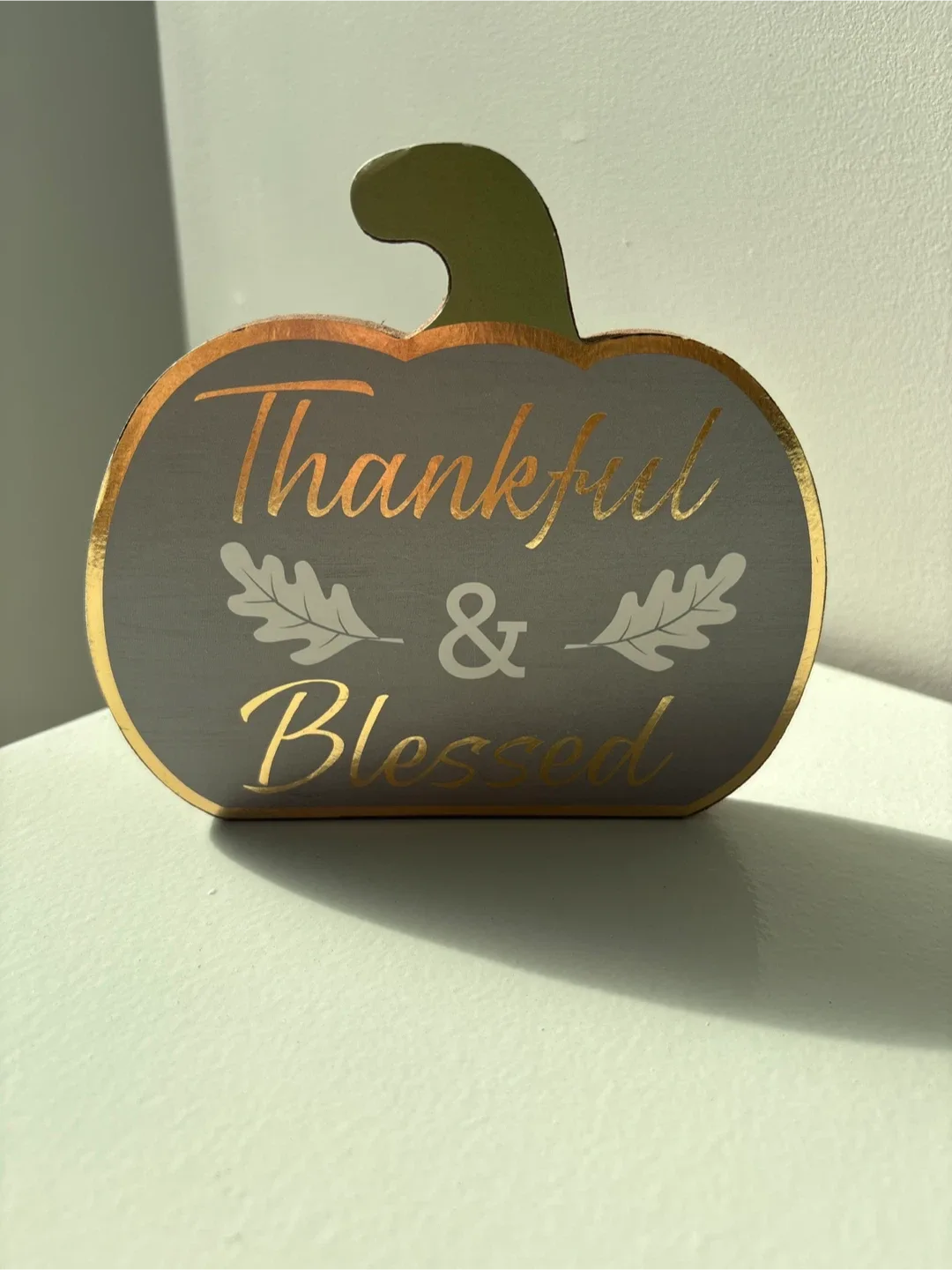 Thankful & Blessed Pumpkin Decoration thumbnail