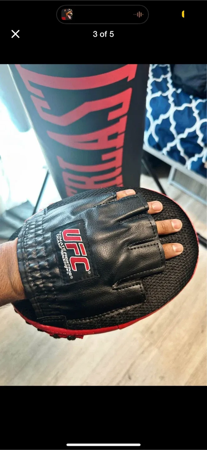 Everlast Heavy punching bag with punch mitts image indicator(3)