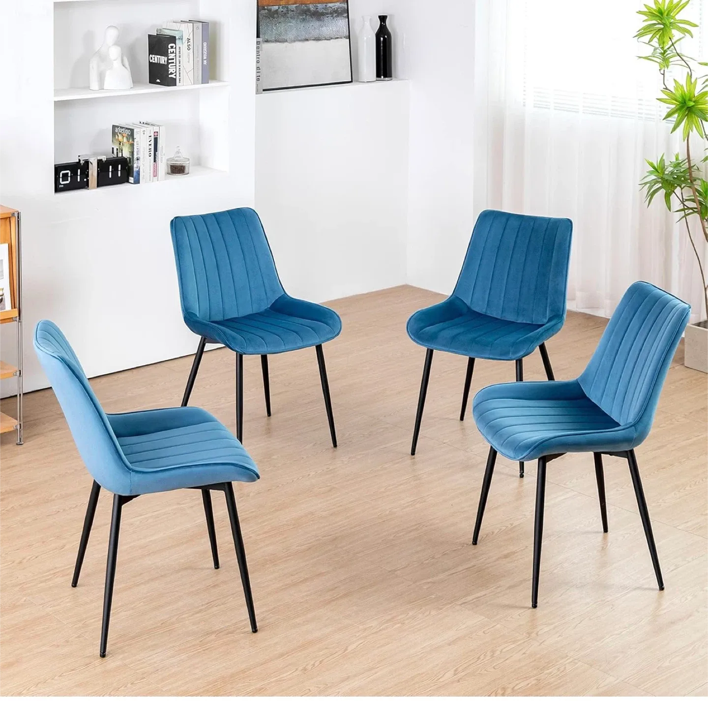 Dining Chairs -  white Velvet, Set of 2 image indicator(5)