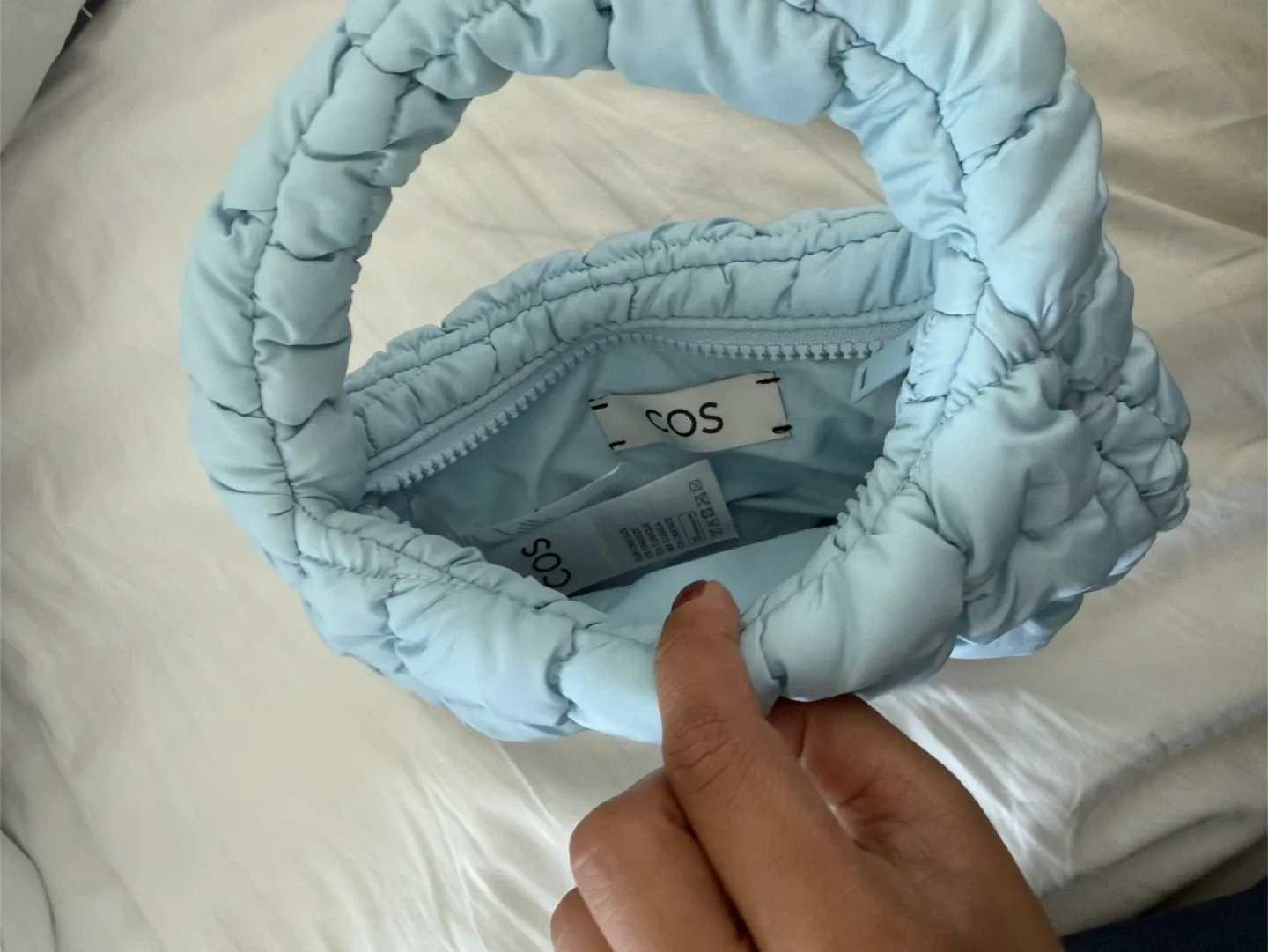 COS Quilted Mini Bag - Light Blue image indicator(2)