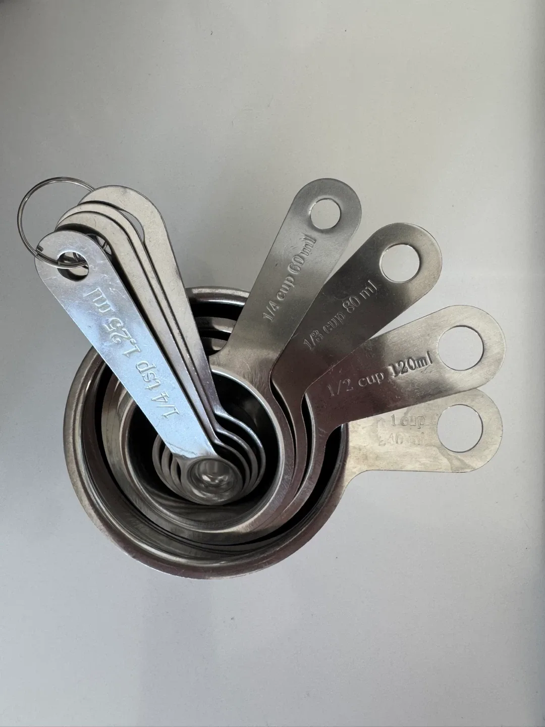 Stainless Steel Measuring Cups & Spoons Set thumbnail