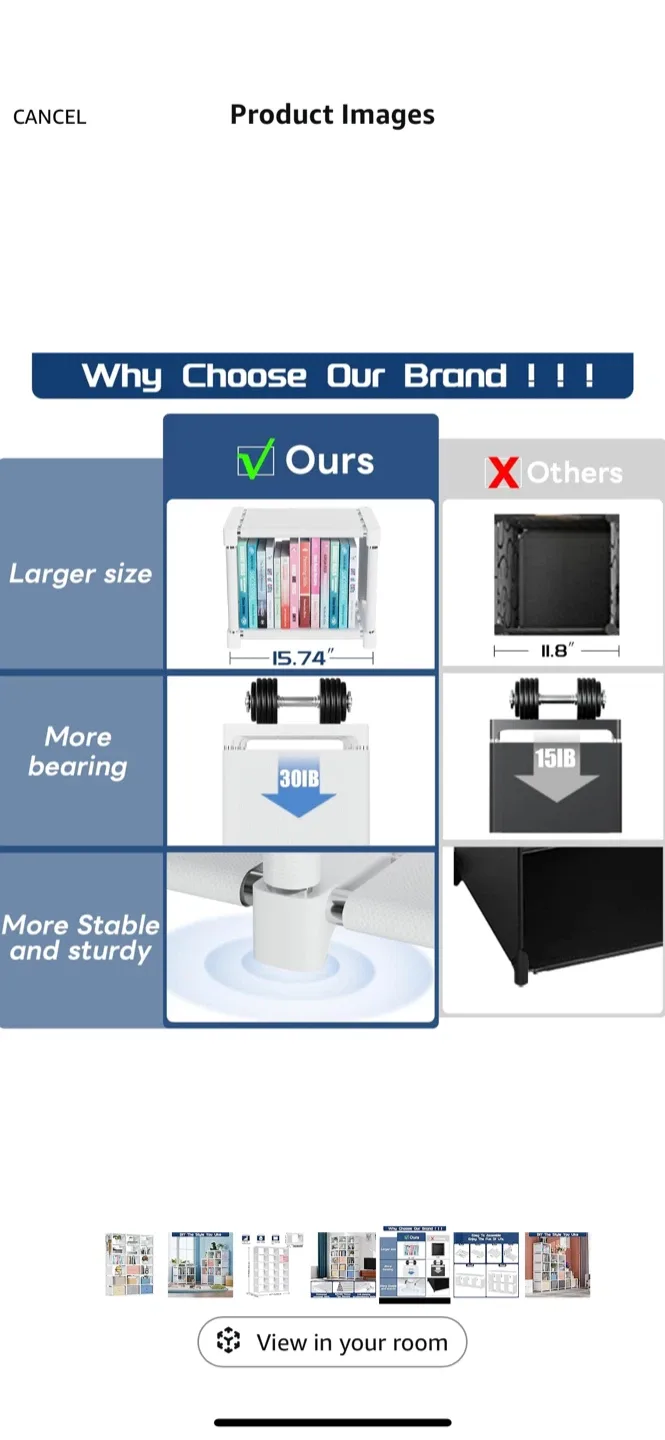 BNIB ! Mavivegue 18 Cube Storage Organizer, GREY! image indicator(6)