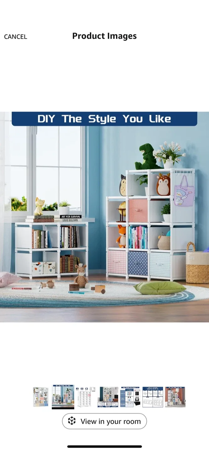 BNIB ! Mavivegue 18 Cube Storage Organizer, GREY! image indicator(3)