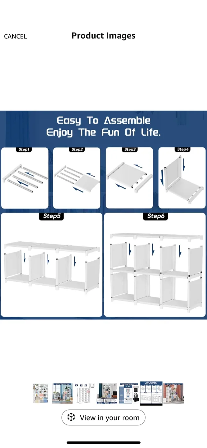 BNIB ! Mavivegue 18 Cube Storage Organizer, GREY! image indicator(7)