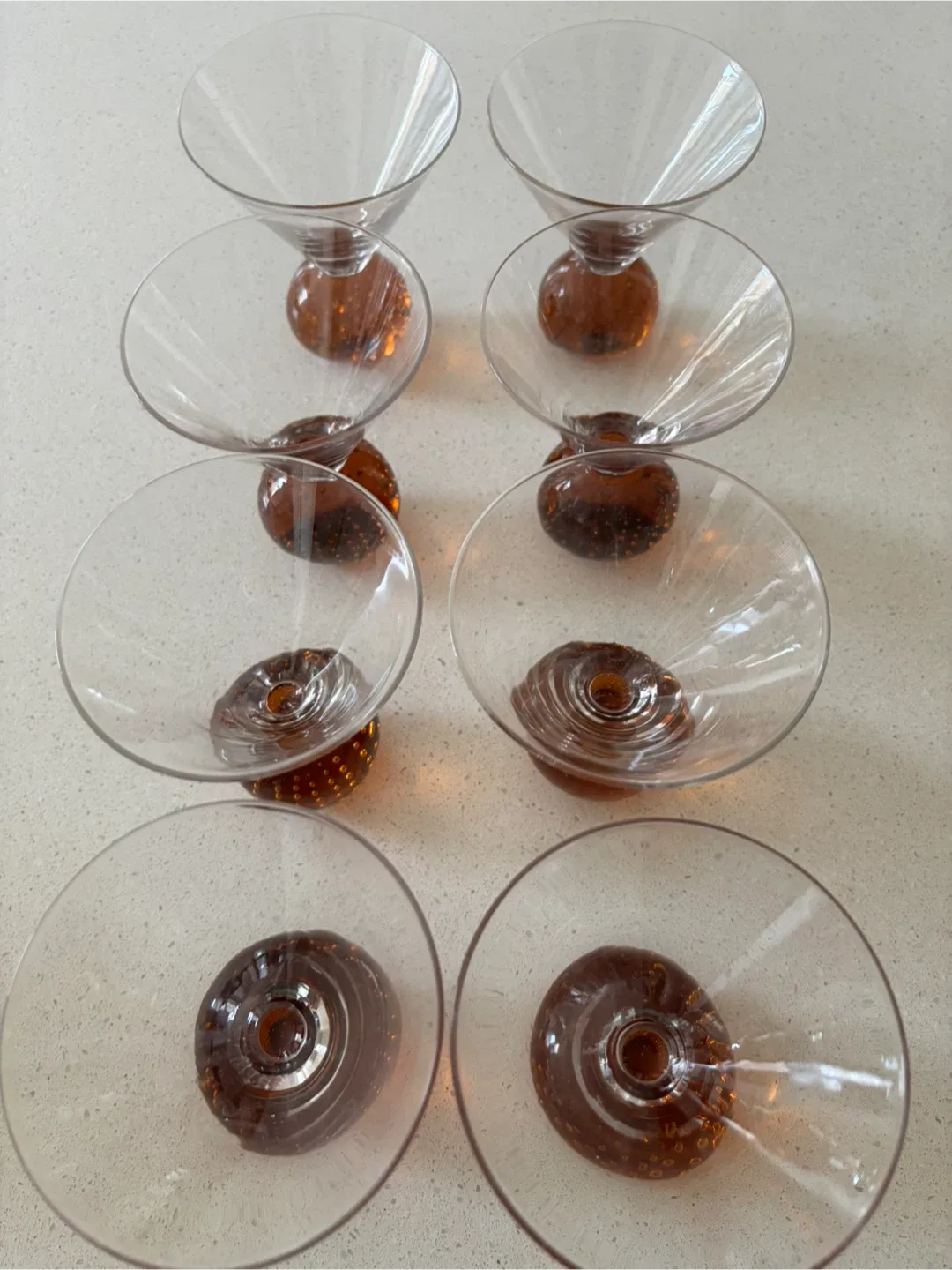 Set of 11 Martini Glasses - Amber colour base image indicator(2)