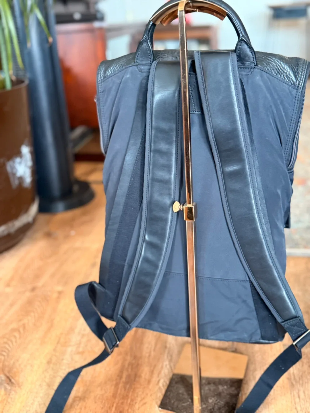 Tumi Black Leather/Nylon Backpack image indicator(3)