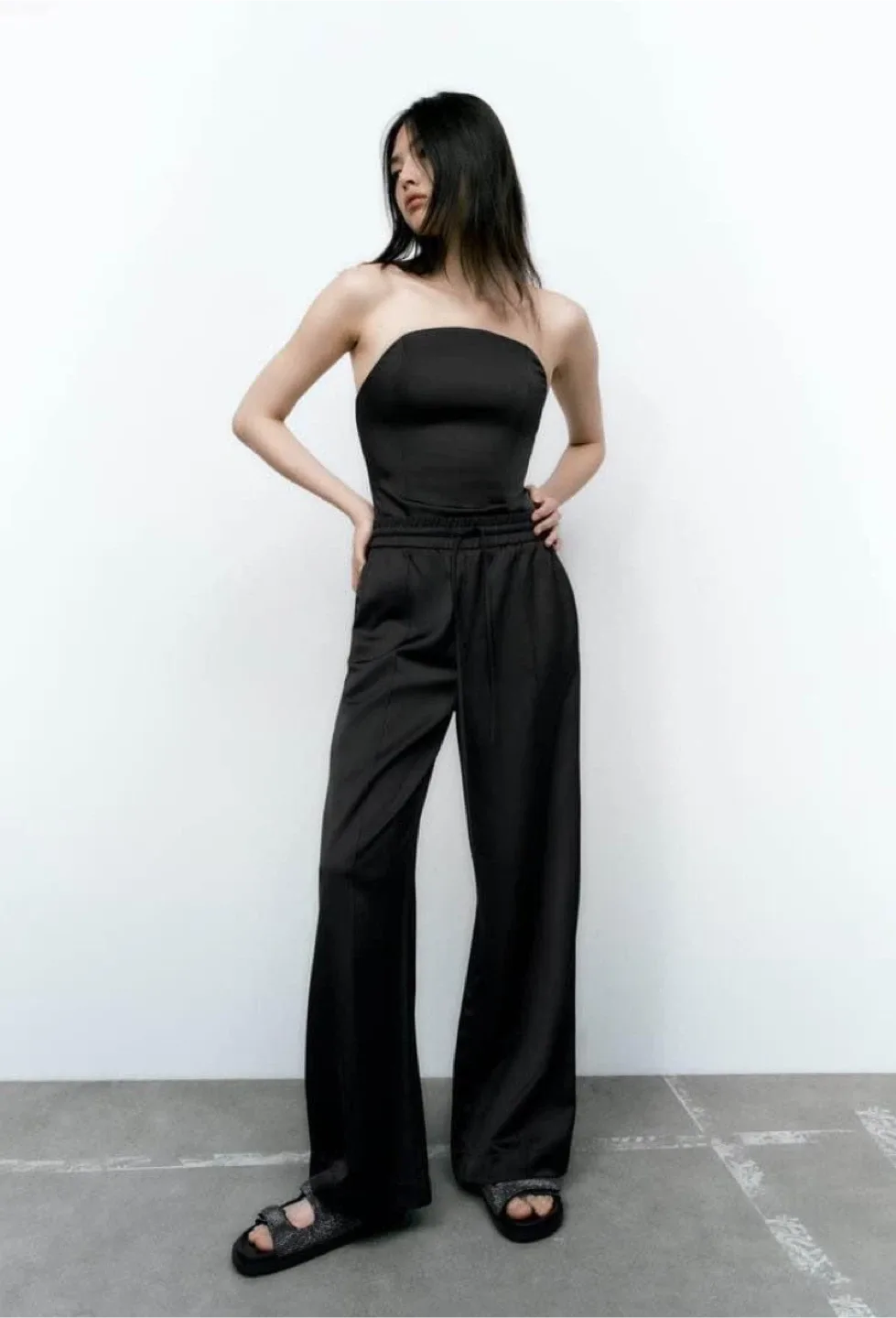 Zara Black Strapless Bodysuit - Size XS thumbnail