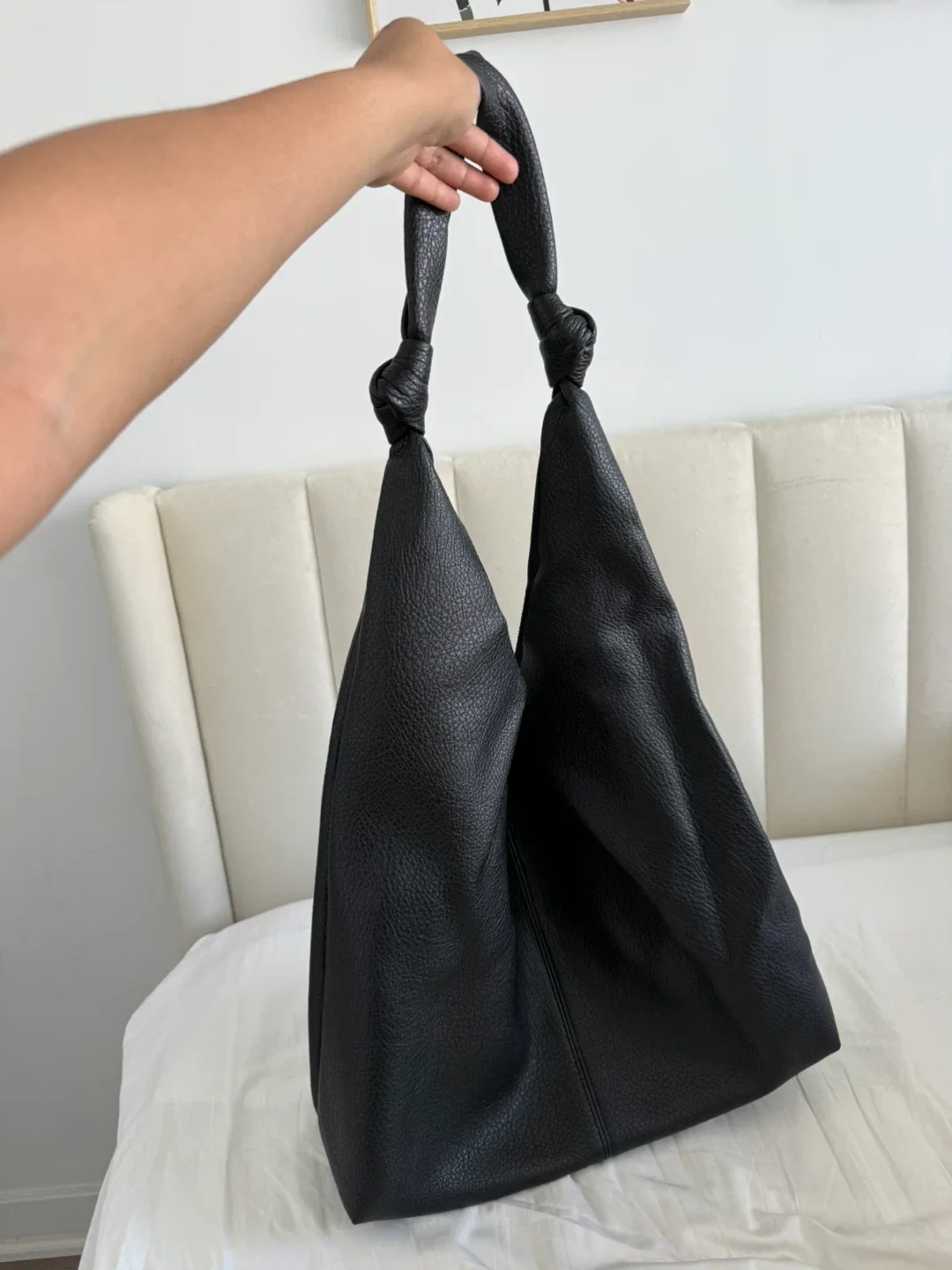 Anthropologie The Love Knot Slouchy Tote Bag - Black image indicator(2)