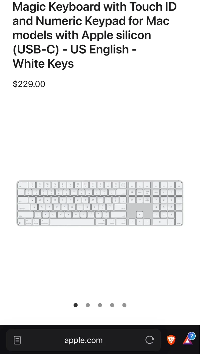 ⌨️ Apple Magic Keyboard w/ Touch ID & NUM Pad image indicator(4)