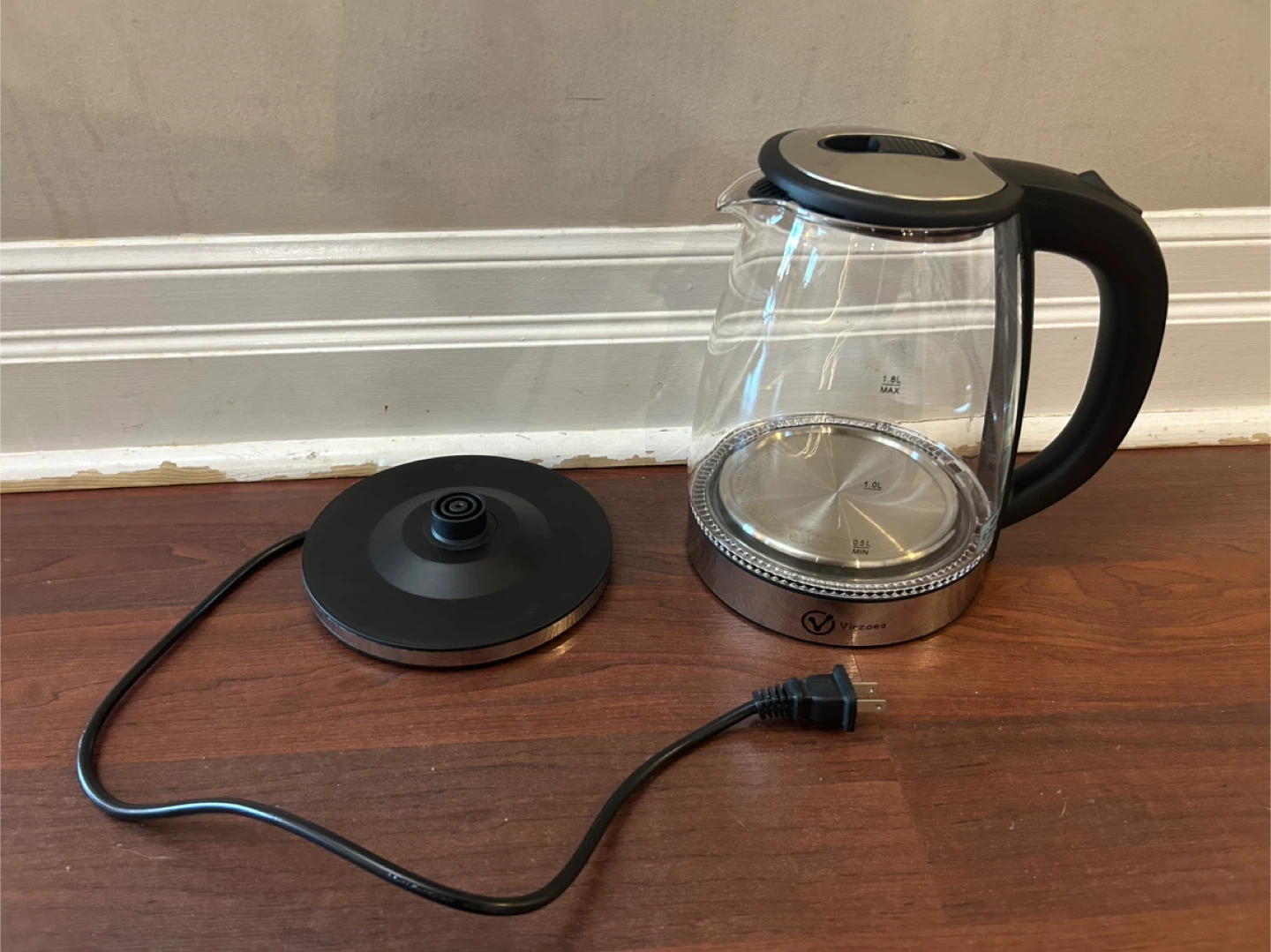 Virgoea Electric Kettle - Glass & Stainless Steel