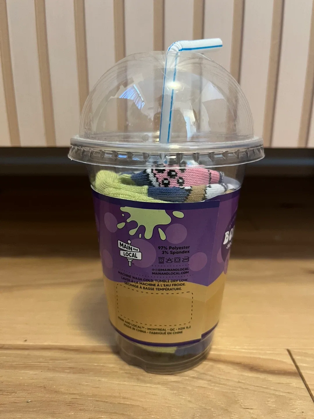 Boba / bubble tea themed socks 🧡 image indicator(2)