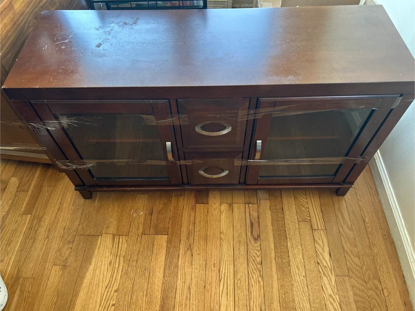 Brown Wooden TV Stand