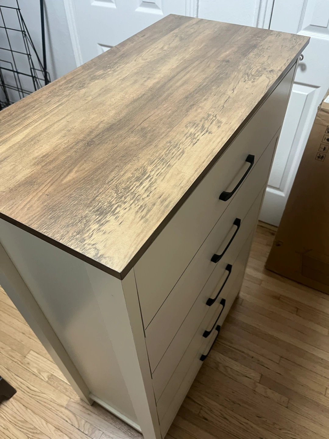 5-Drawer Dresser - Beige & Wood - photo 3