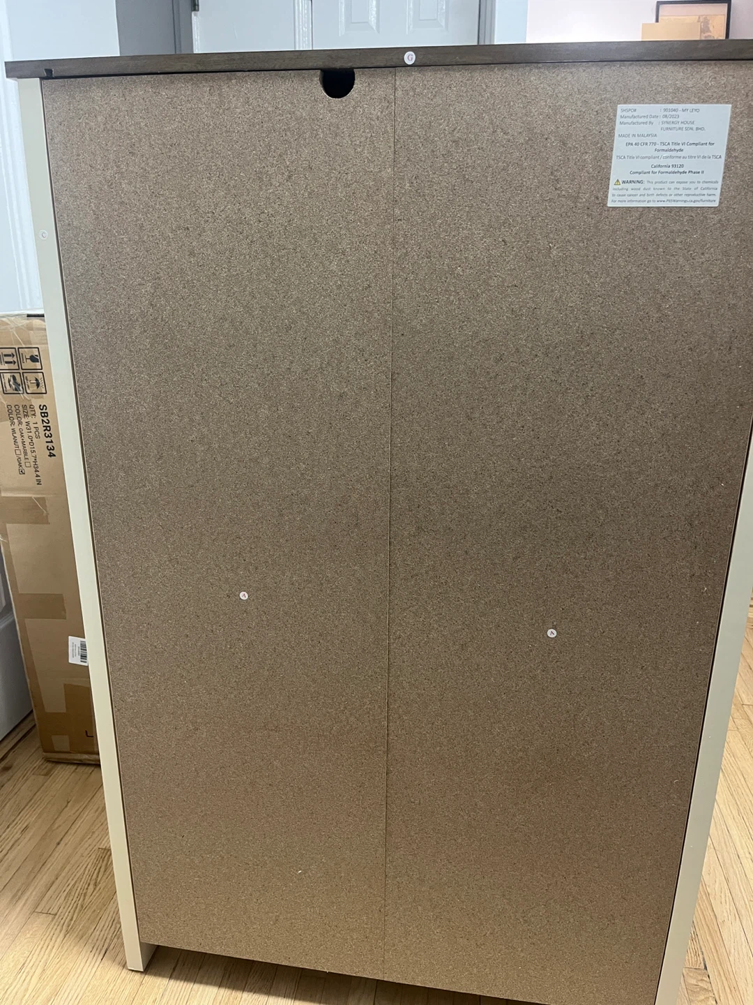 5-Drawer Dresser - Beige & Wood - photo 5