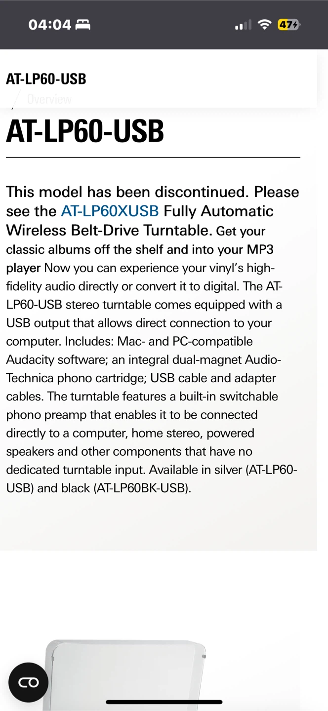 Audio-Technica AT-LP60-USB Turntable - photo 2