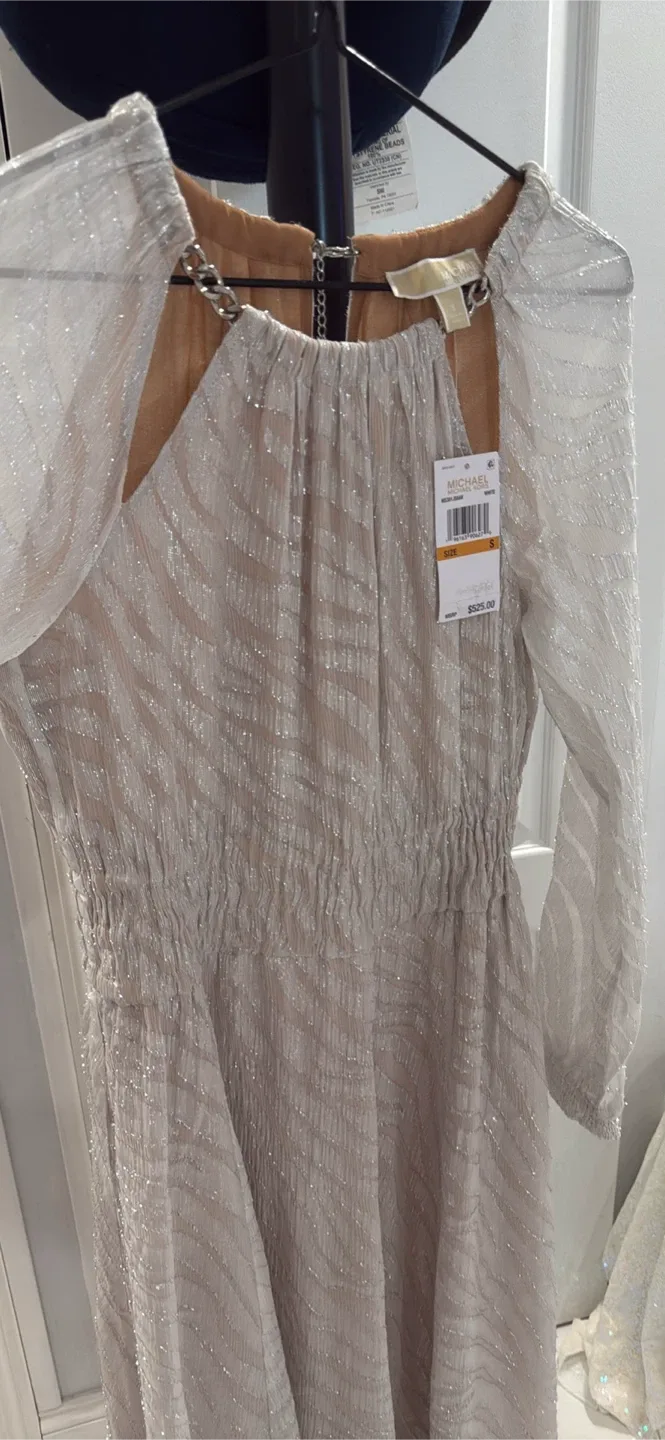 Michael Kors White Dress Size S image indicator(8)