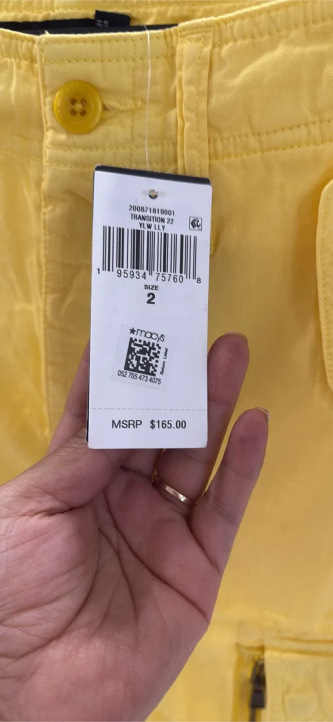 Lauren Ralph Lauren Yellow Cargo Pants - Size 2 image indicator(4)