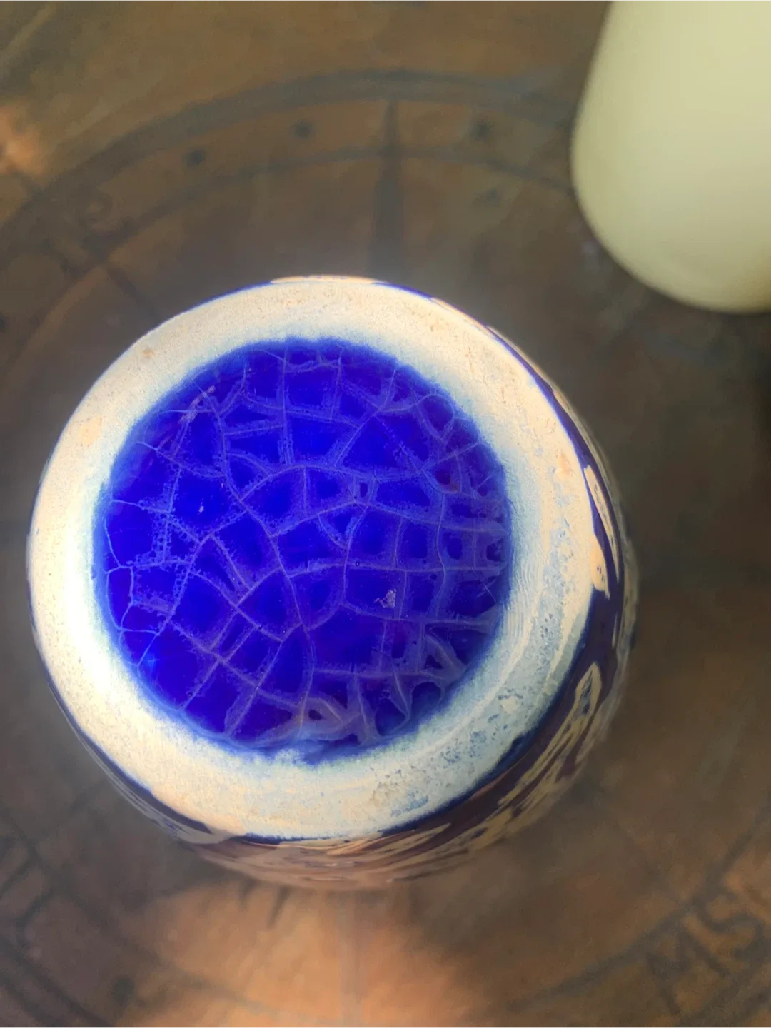 Blue & White Patterned Ceramic Vase 🧡 image indicator(4)