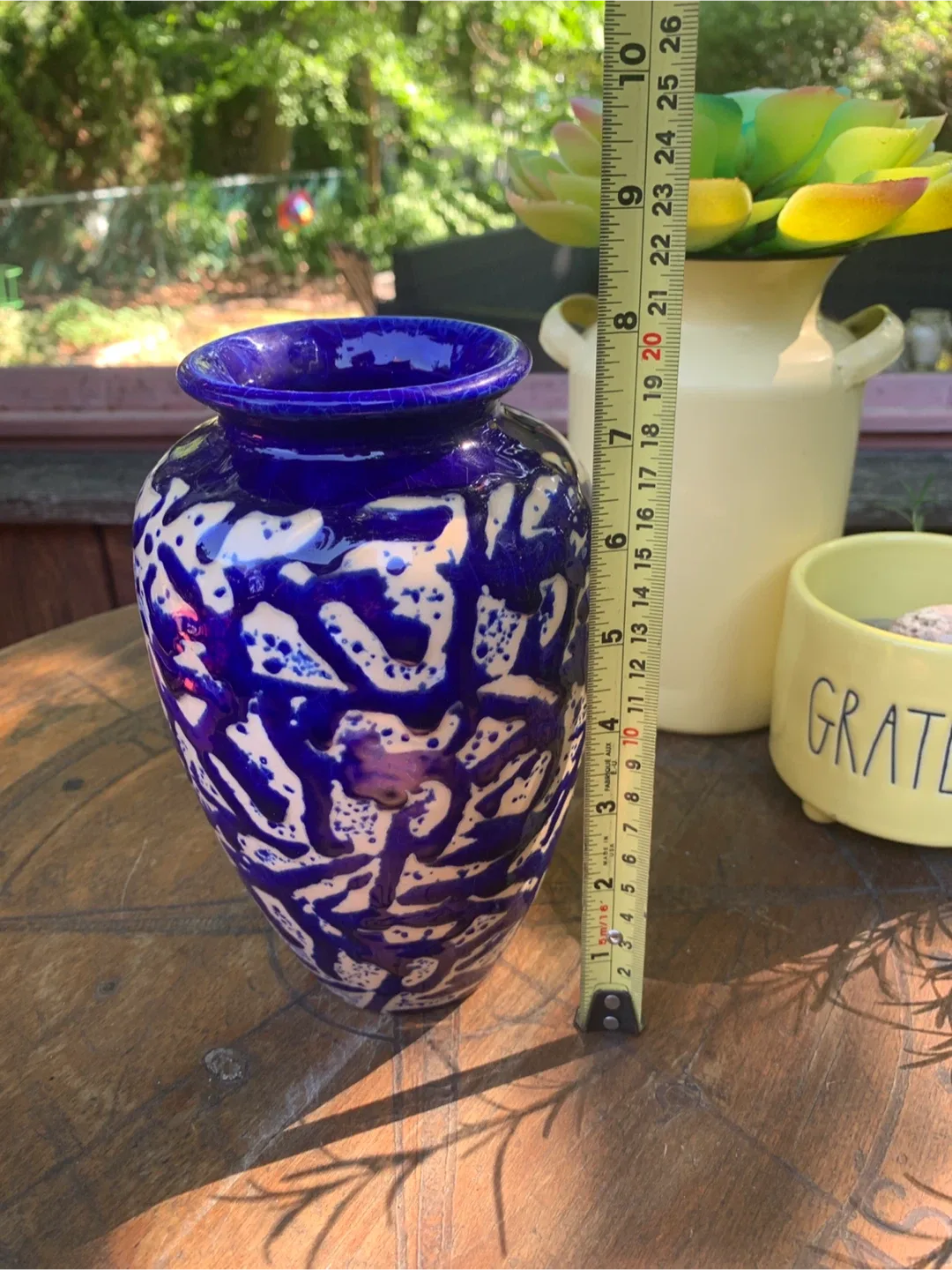 Blue & White Patterned Ceramic Vase 🧡 image indicator(8)