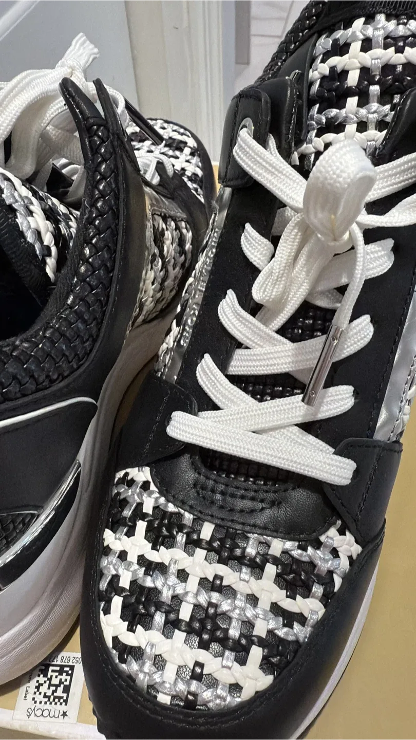 Michael Kors Georgie Trainer Raffia US 7.5 Black/Silver image indicator(3)