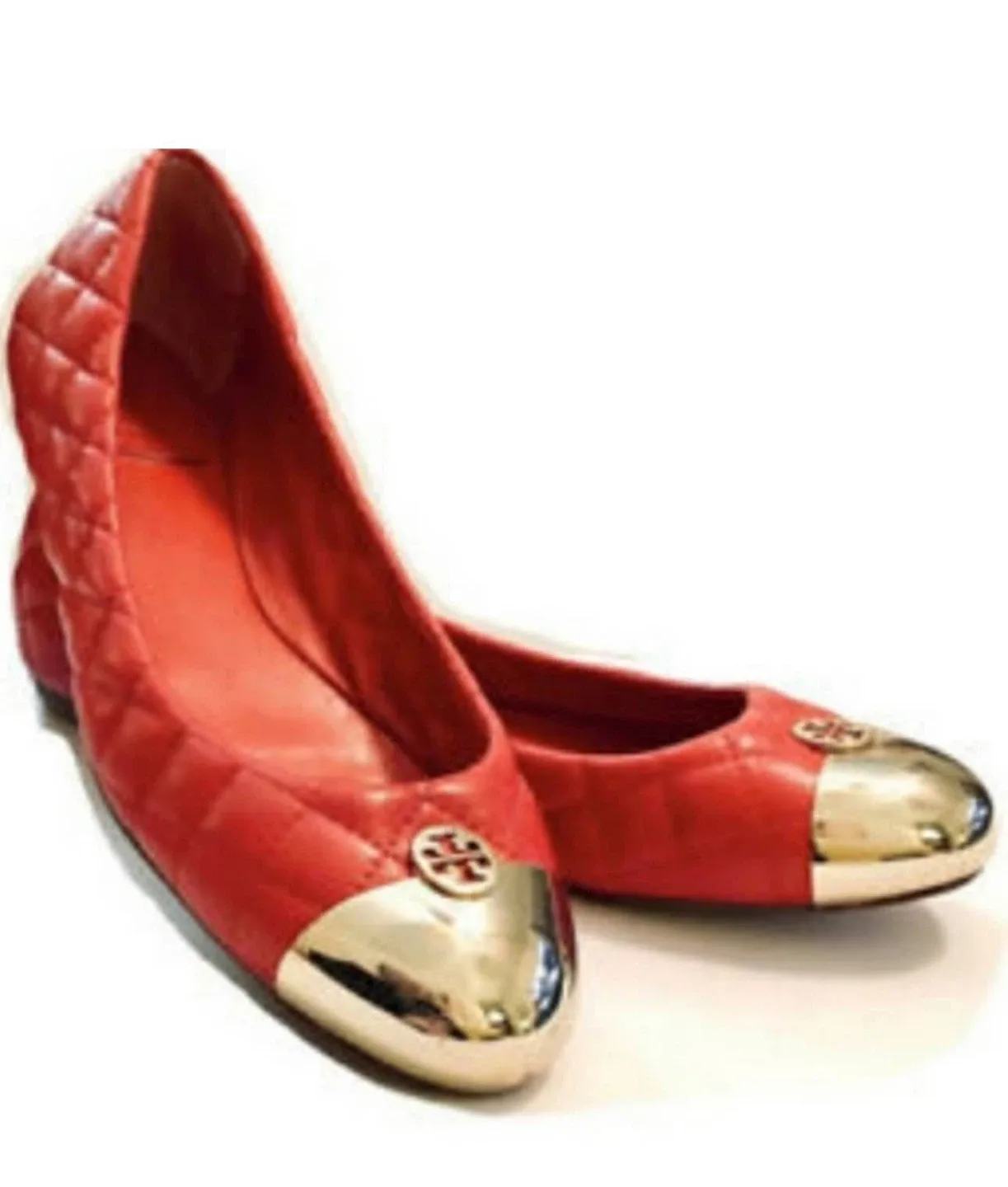 Tory Burch Red Leather Ballet Flats image indicator(4)