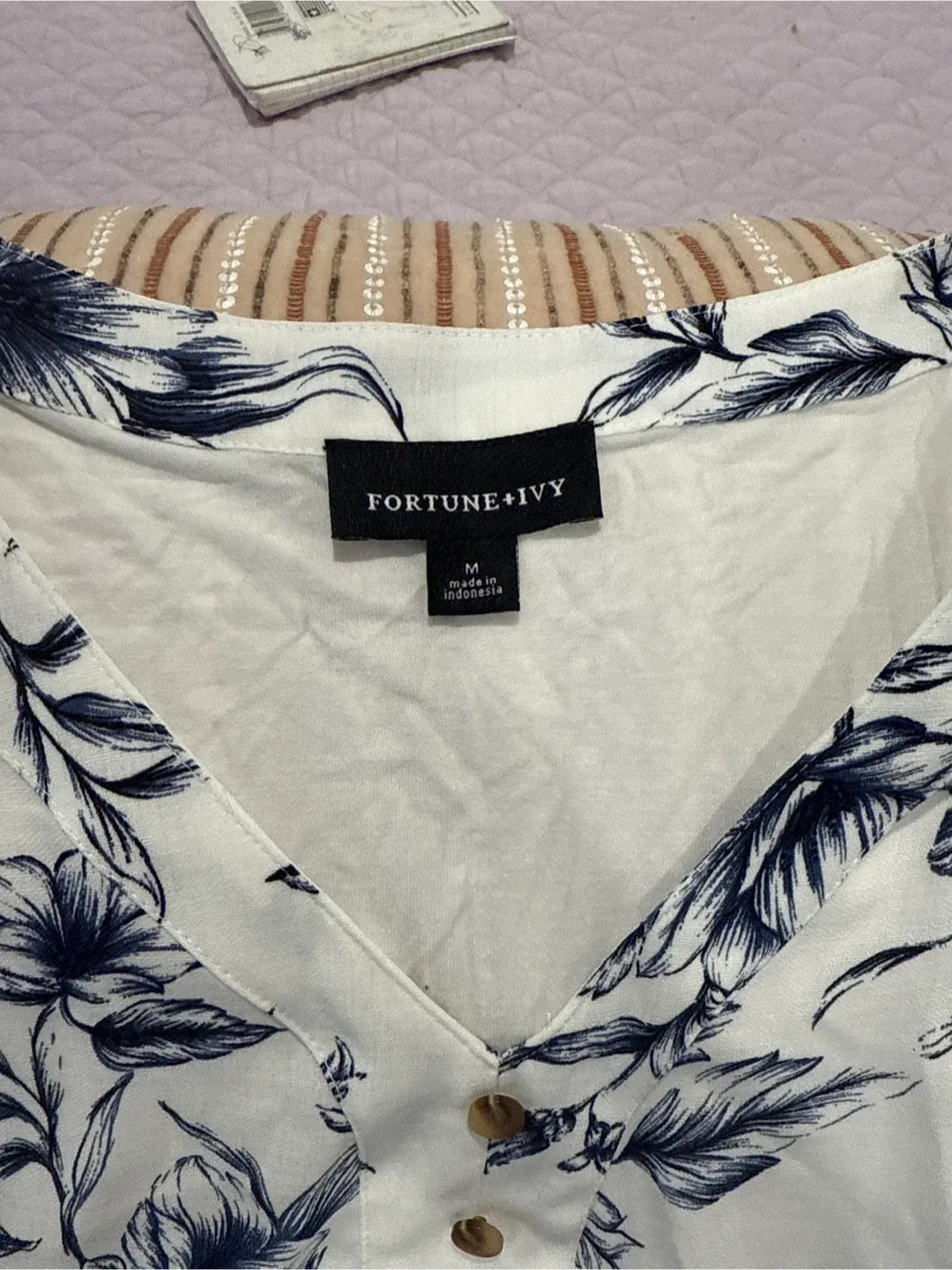 Fortune + Ivy Floral Print Top - Size M image indicator(2)