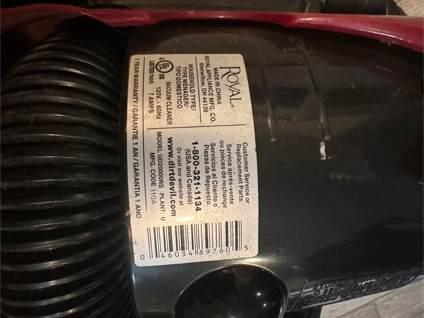 Dirt Devil Dynamite Cyclonic HEPA Media Vacuum image indicator(5)